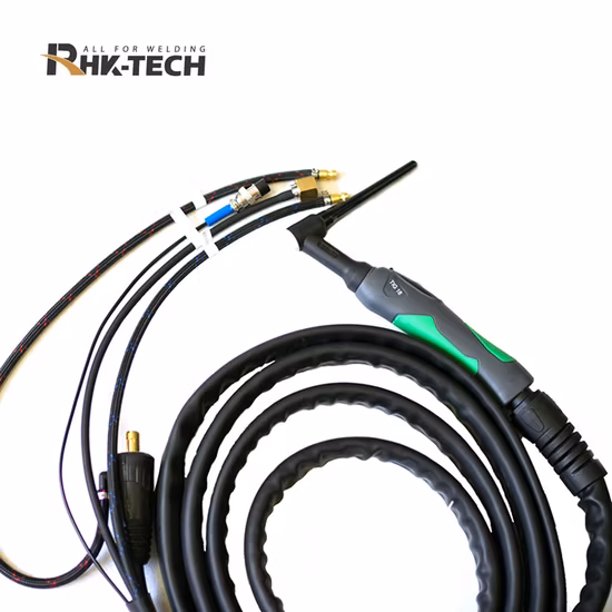 CE personnalisé 320AMP ​​DC 240AMP AC refroidi à l'eau Wp18 Argon TIG torche avec interrupteur remplaçable