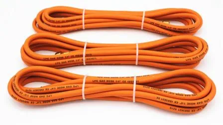 Tuyau de gaz en caoutchouc GPL orange flexible à haute résistance dans l'industrie